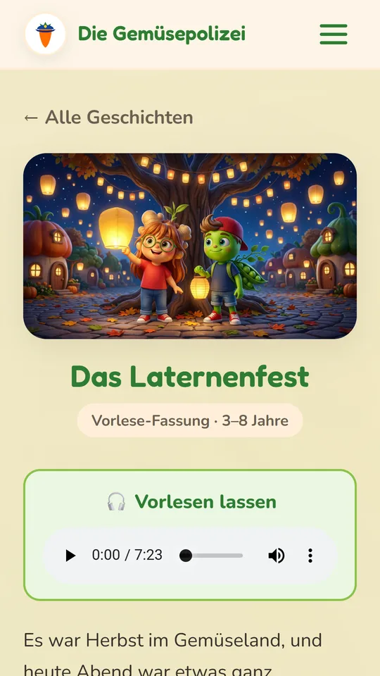 Vorlesen lassen in der App